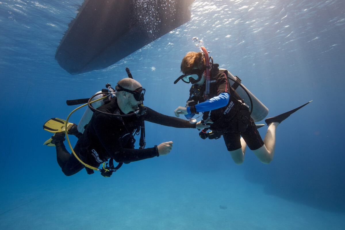 Beginner Diver in Cozumel
