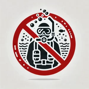 no scuba diving allowed