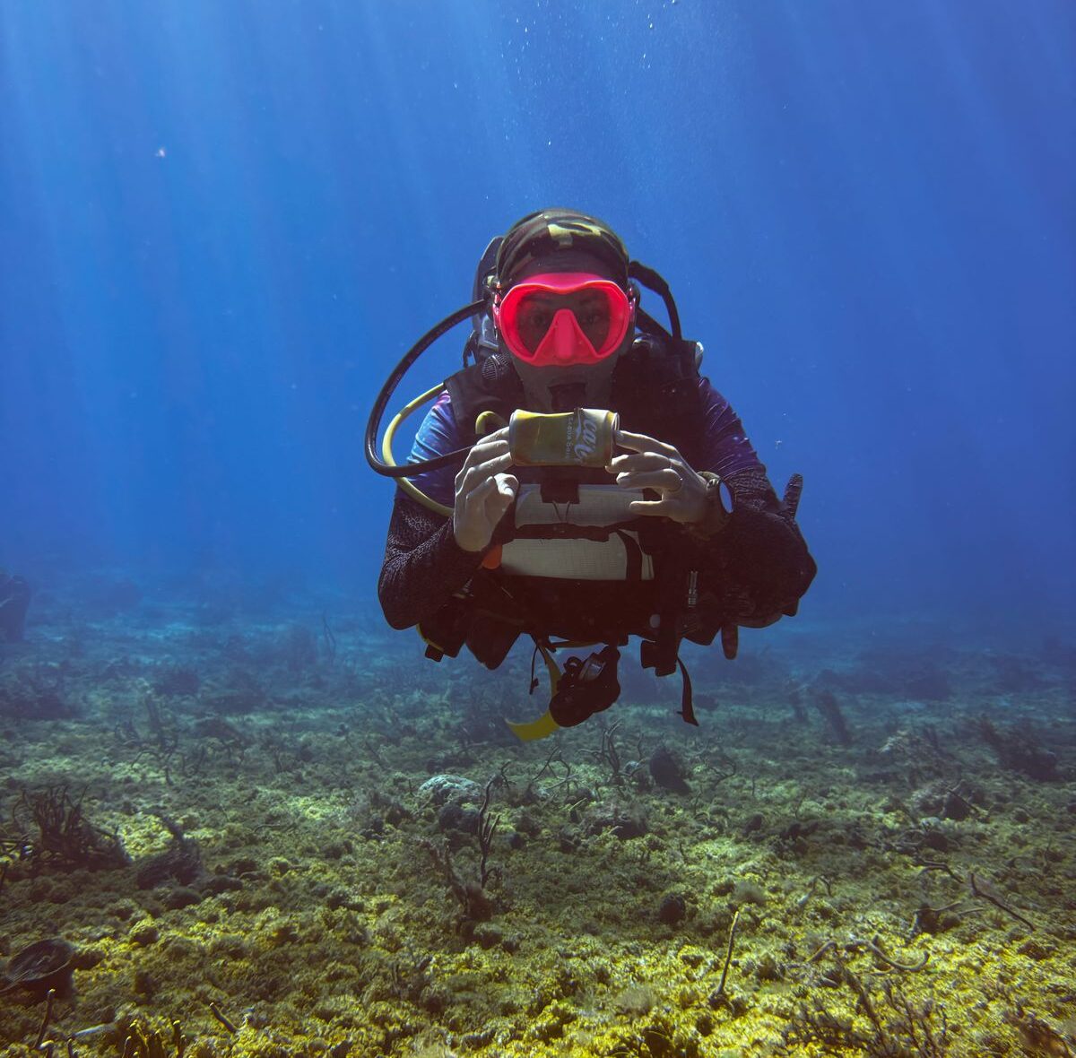 cleaning underwater debris